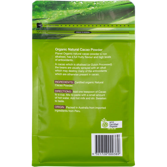 PLANET ORGANICS Cacao Powder 1 x 175g
