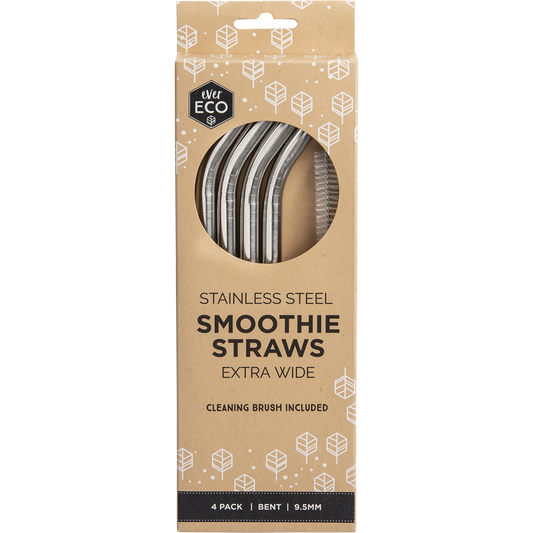 Ever Eco Stainless Steel Straws Bent Smoothie