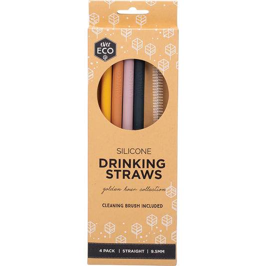 Ever Eco Silicone Straws Straight Golden Hour Collection