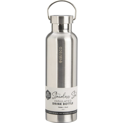 EVER ECO Insulated Stainless Steel Bottle Brushed Stainless 1 x 750ml