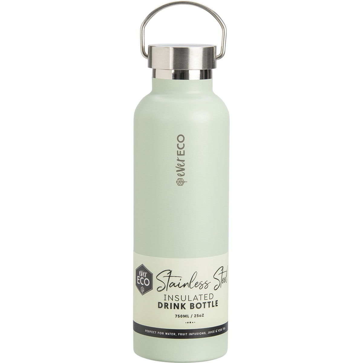 EVER ECO Insulated Stainless Steel Bottle Sage 1 x 750ml
