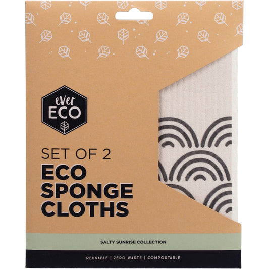 EVER ECO Eco Sponge Cloths Salty Sunrise 1 x 2pk