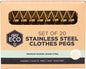 EVER ECO Stainless Steel Clothes Pegs Premium Marine Grade Gold 1 x 20pk