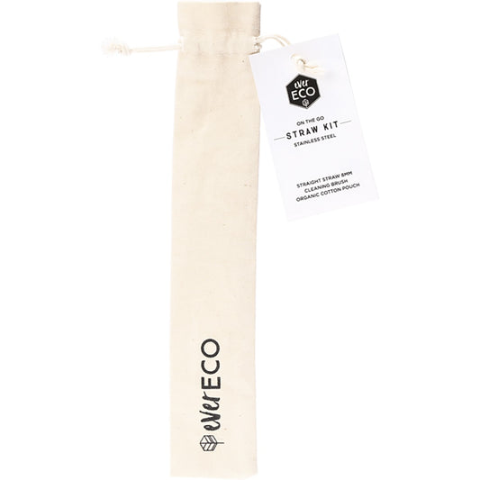 EVER ECO Stainless Steel Straw Kit Straight x 1