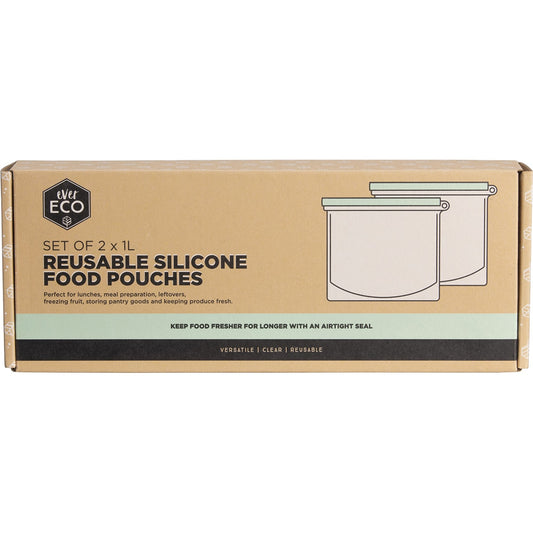 EVER ECO Reusable Silicone Food Pouches 2 x 1L