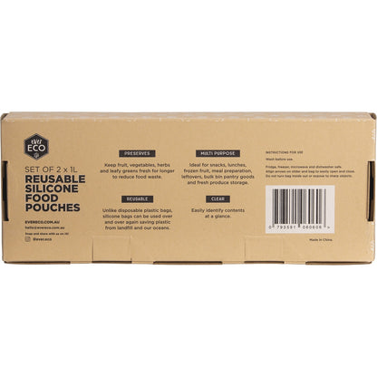 EVER ECO Reusable Silicone Food Pouches 2 x 1L