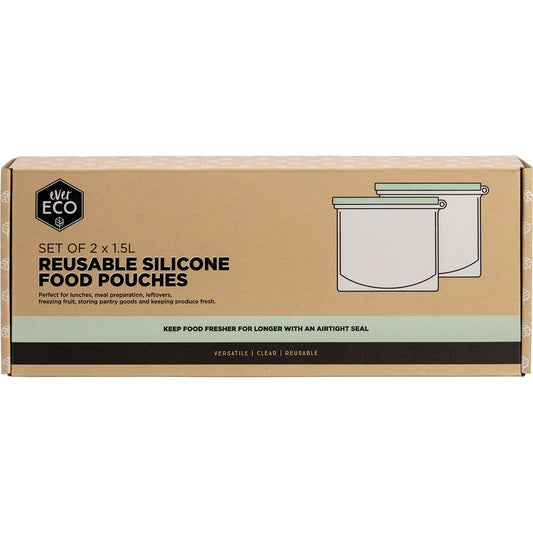 EVER ECO Reusable Silicone Food Pouches 2 x 1.5L