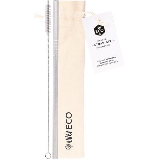 Ever Eco Stainless Steel Straw Kit Straight