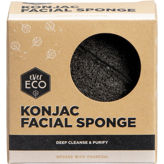 EVER ECO Konjac Facial Sponge Charcoal x 1