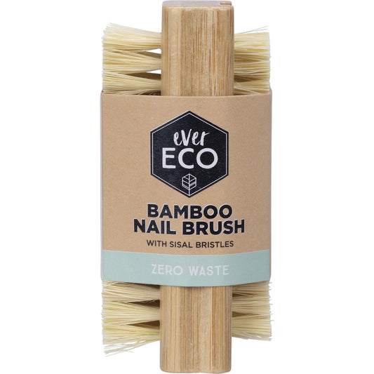 EVER ECO Bamboo Nail Brush Sisal Bristles x 1