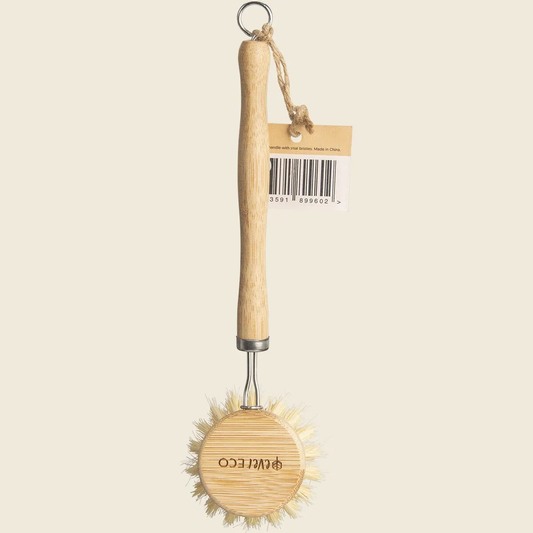 Ever Eco Dish Brush Bamboo Handle, Sisal Bristles
