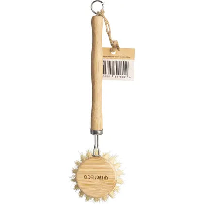 EVER ECO Dish Brush Bamboo Handle, Sisal Bristles x 1