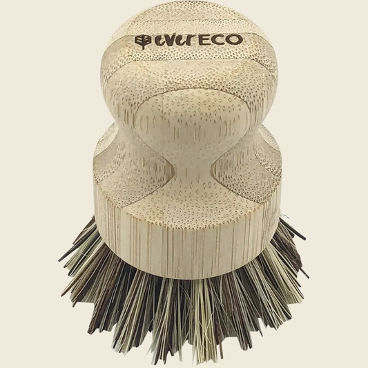 Ever Eco Pot Scrubber Bamboo Handle, Palm Leaf Bristles