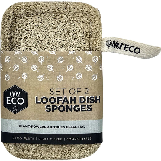 EVER ECO Loofah Dish Sponges 1 x 2pk
