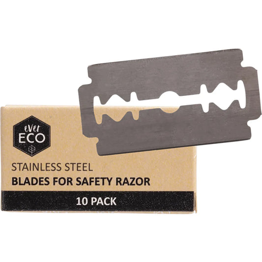 EVER ECO Safety Razor Stainless Steel Blades Refill Pack 1 x 10pk