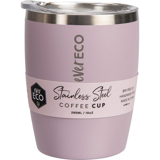 EVER ECO Insulated Coffee Cup Byron Bay Lilac 1 x 295ml