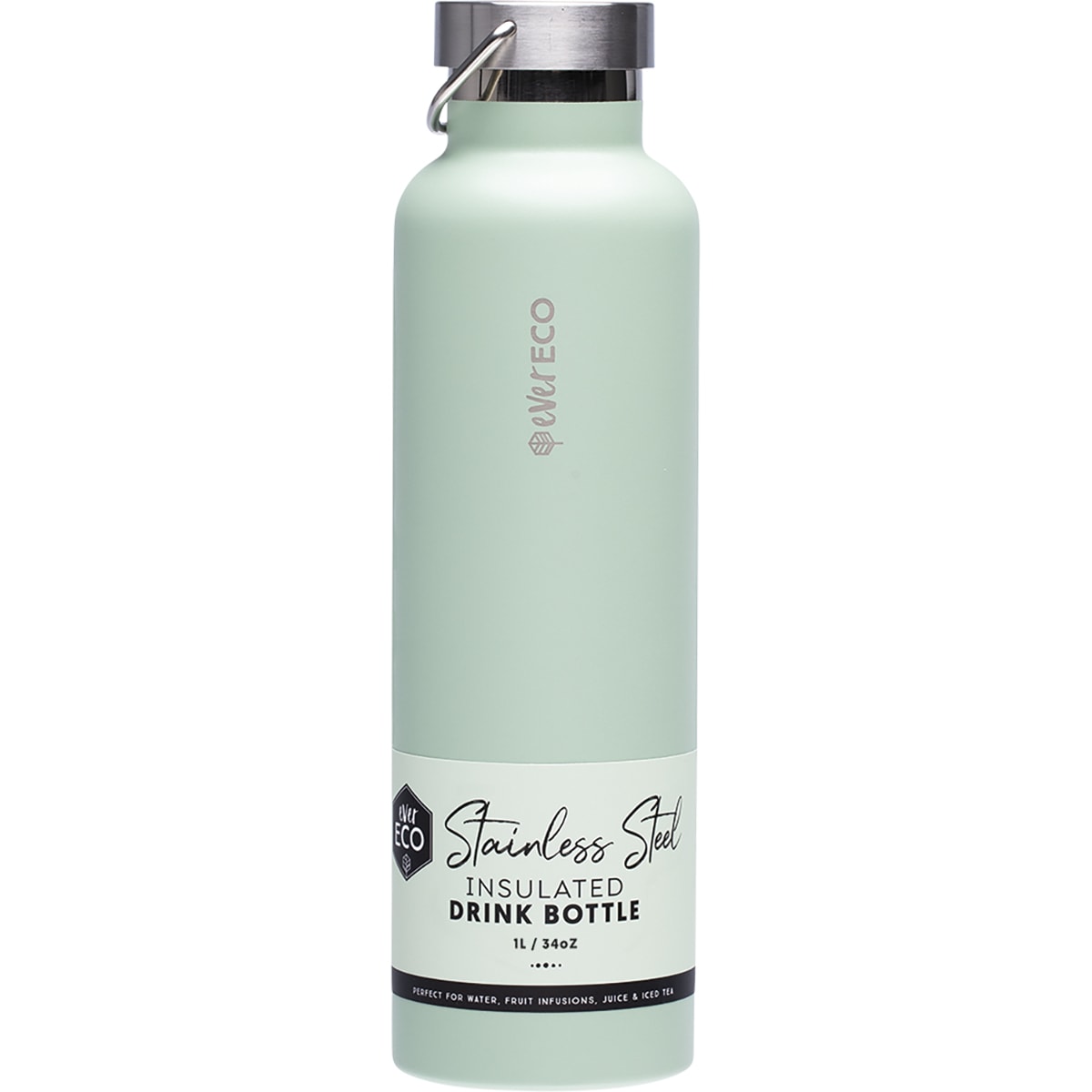 EVER ECO Insulated Stainless Steel Bottle Sage 1 x 1L