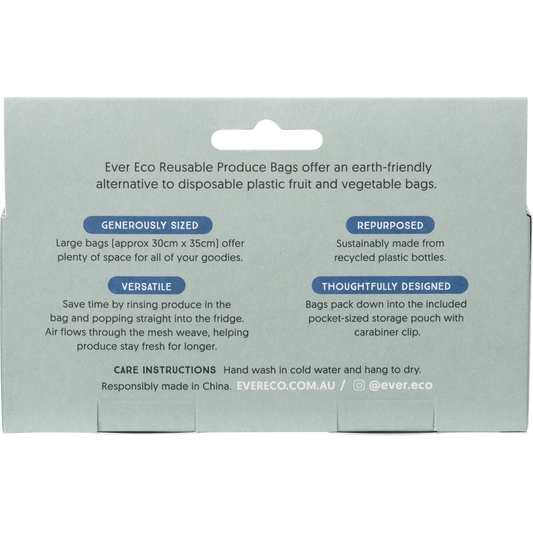 Ever Eco Reusable Produce Bags Recycled Polyester Mesh 4pk