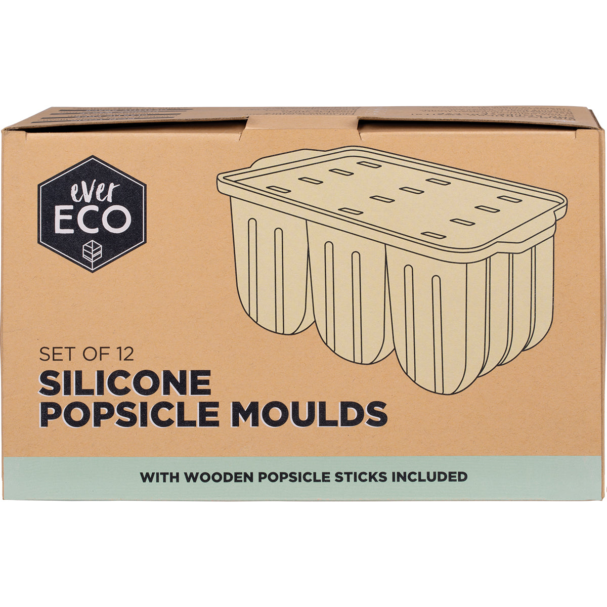 EVER ECO Silicone Popsicle Moulds Tray x 1