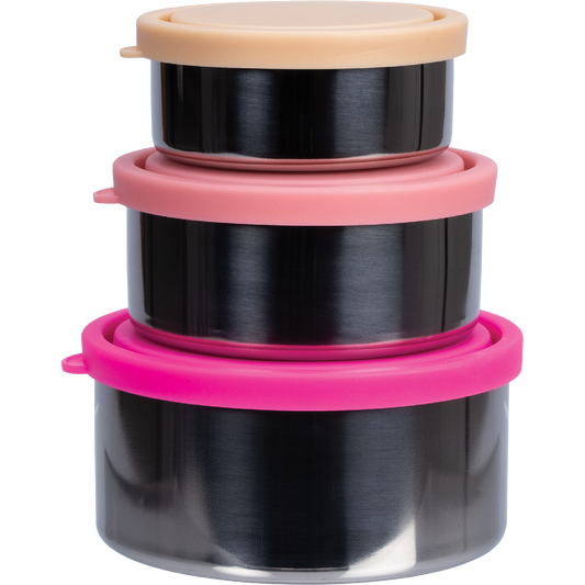 Ever Eco Stainless Steel Round Containers Rise Leak Resistant