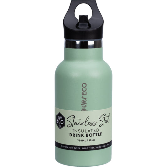 EVER ECO Insulated Stainless Steel Bottle Sage Sip Lid 1 x 350ml