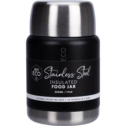 EVER ECO Insulated Stainless Steel Food Jar Onyx 1 x 500ml