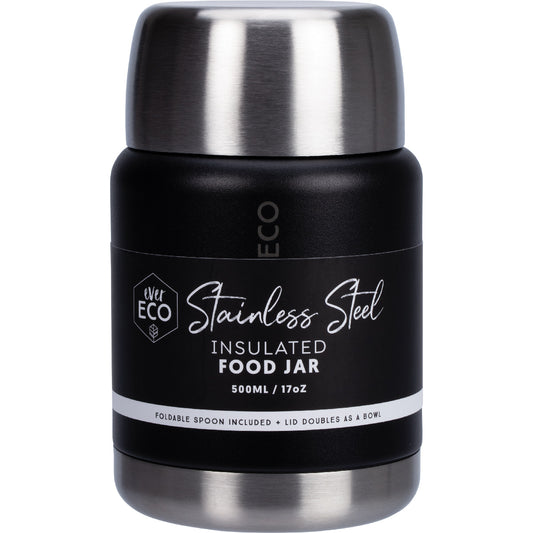 EVER ECO Insulated Stainless Steel Food Jar Onyx 1 x 500ml