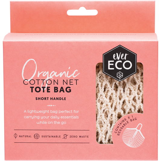 Ever Eco Tote Bag Short Handle Organic Cotton Net