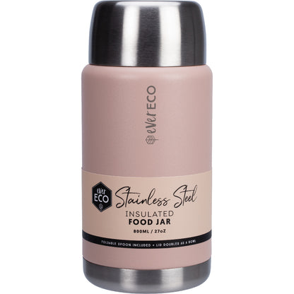 EVER ECO Insulated Stainless Steel Food Jar Rose 1 x 800ml