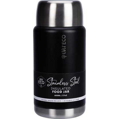 EVER ECO Insulated Stainless Steel Food Jar Onyx 1 x 800ml