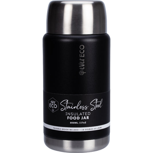 EVER ECO Insulated Stainless Steel Food Jar Onyx 1 x 800ml