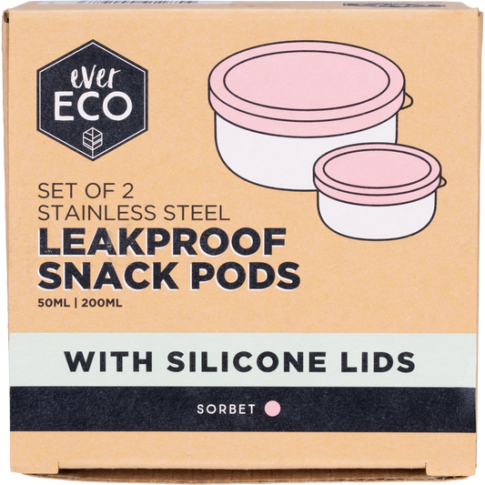 Ever Eco Stainless Steel Leakproof Snack Pods Sorbet