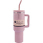 EVER ECO Insulated Tumbler with Handle & Straw Rose 1 x 1.18L
