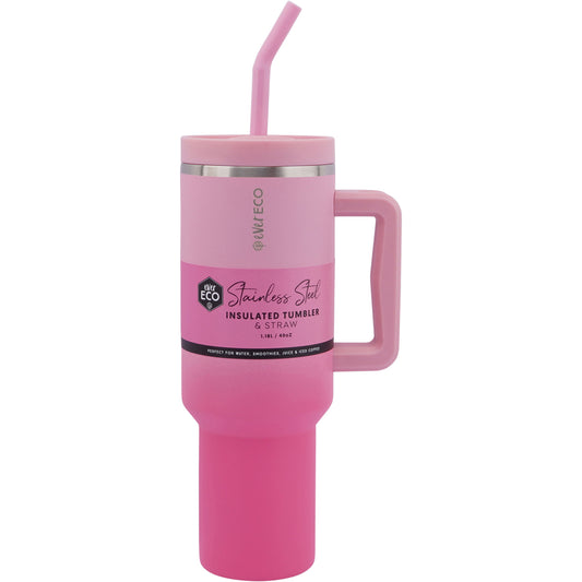 EVER ECO Insulated Tumbler with Handle & Straw Rise 1 x 1.18L