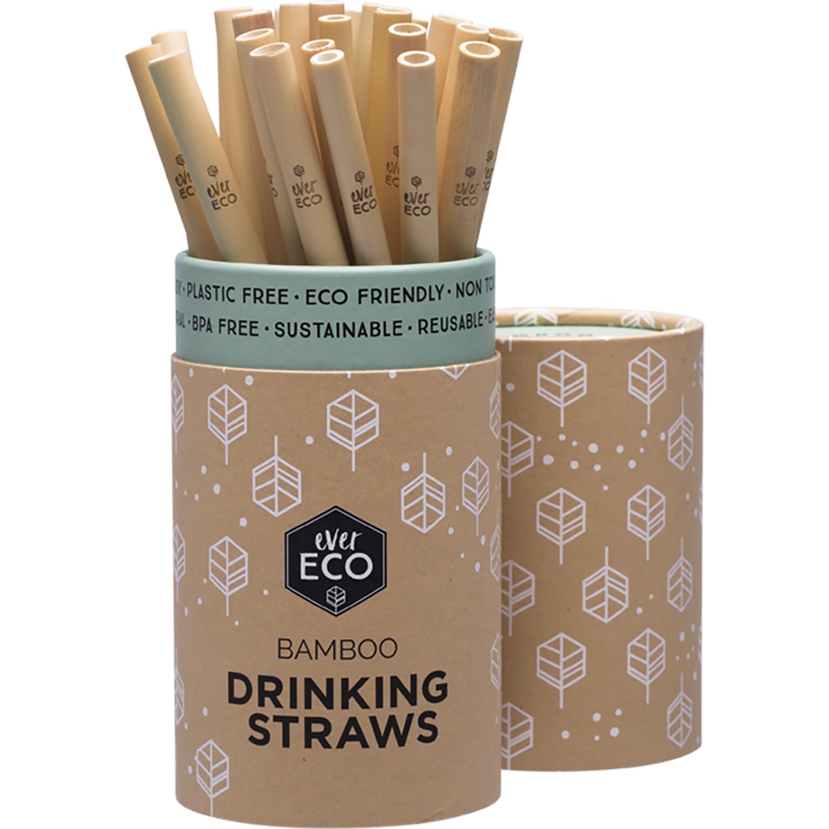 EVER ECO Bamboo Straws Straight 1 x 30pk