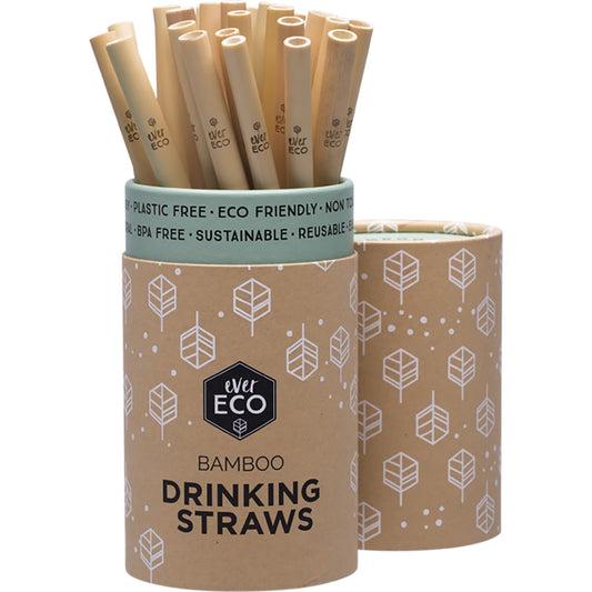 EVER ECO Bamboo Straws Straight 1 x 30pk