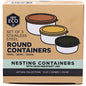 EVER ECO Stainless Steel Round Nesting Containers Autumn 1 x 3pk