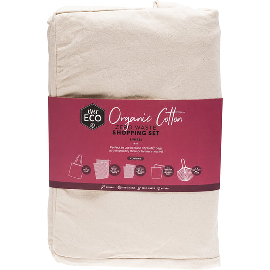 EVER ECO Zero Waste Reusable Shopping Bags Mixed Set 1 x 8pk