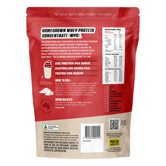 Protein Supplies Australia WPC Whey Protein Concentrate Unflavoured