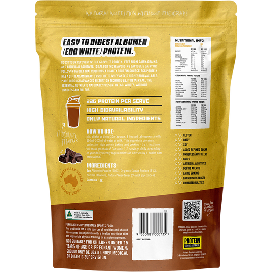 Protein Supplies Australia Paleo Egg White Protein Chocolate