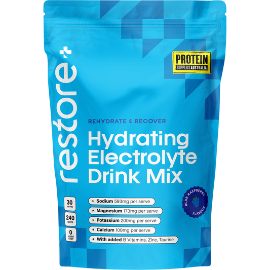 Protein Supplies Australia Restore Electrolyte Drink Mix Blue Raspberry