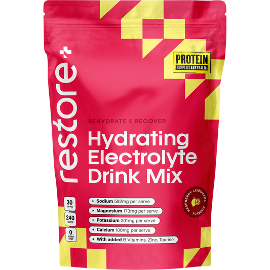 Protein Supplies Australia Restore Electrolyte Drink Mix Raspberry Lemonade