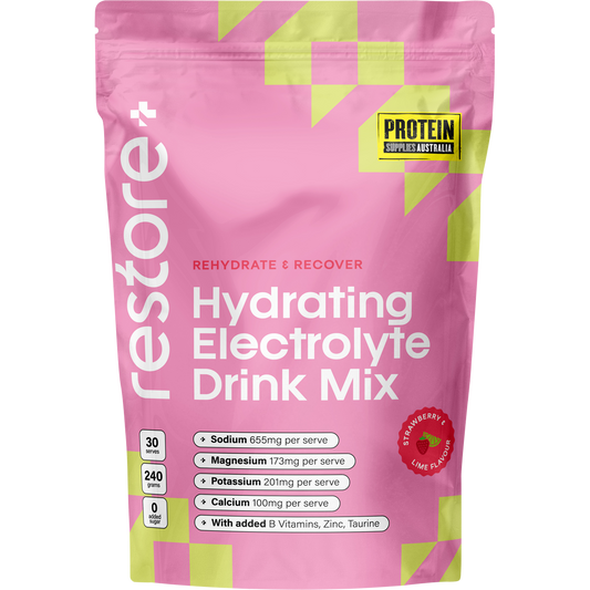 Protein Supplies Australia Restore Electrolyte Drink Mix Strawberry & Lime