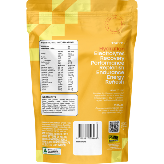 Protein Supplies Australia Restore Electrolyte Drink Mix Tropical Twist