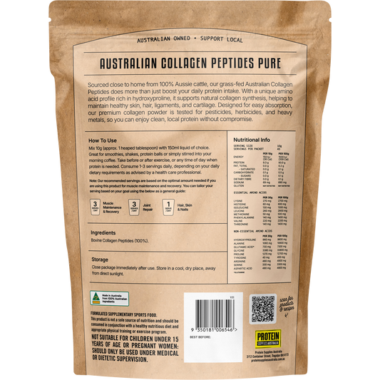 Protein Supplies Australia Australian Collagen Peptides Pure Unflavoured