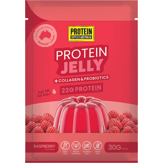 Protein Supplies Australia Protein Jelly with Collagen Raspberry - Box of 12