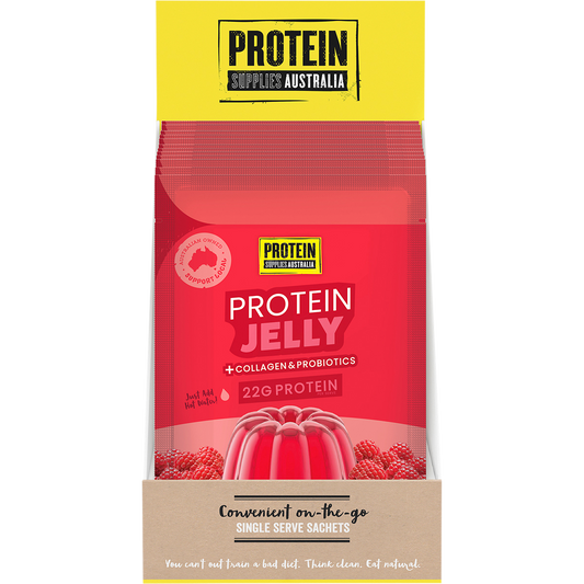 Protein Supplies Australia Protein Jelly with Collagen Raspberry - Box of 12