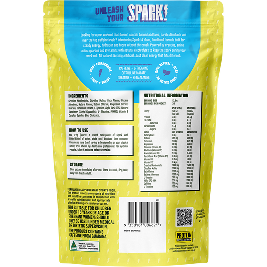 Protein Supplies Australia Spark Pre Workout Blue Raspberry