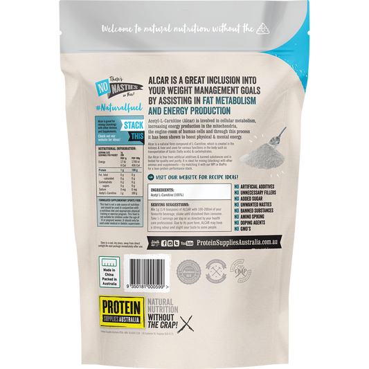 Protein Supplies Australia Alcar Acetyl L-Carnitine Pure
