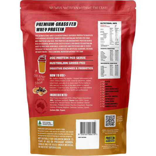 Protein Supplies Australia Australian Whey Protein Choc Peanut Butter